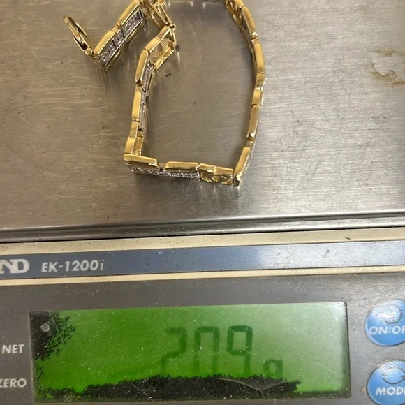 Bracelet Solid 14K Round CZ 7:30” - Picture 5 of 5